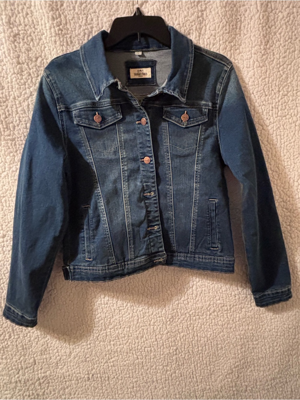 Dark Blue Women's Denim Jacket - Classic Jean Jacket